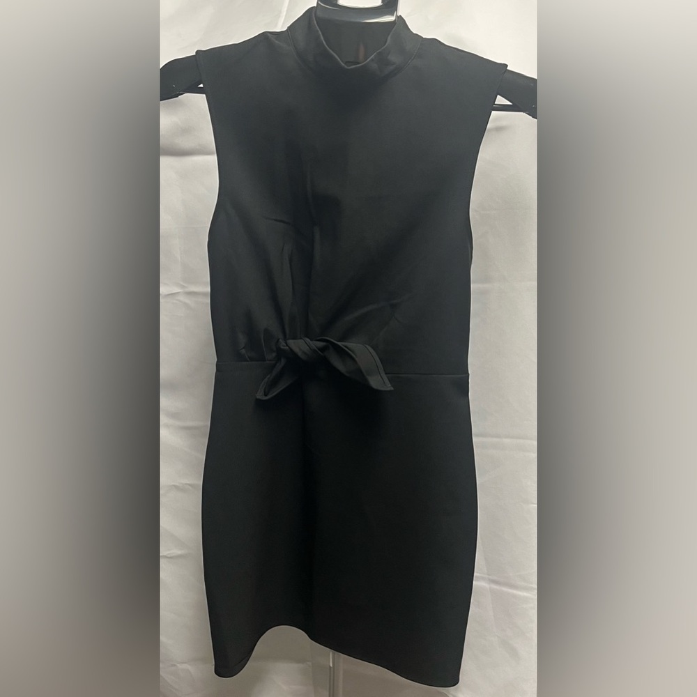 Mango Black Mini Dress with Bow